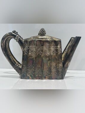Vintage godinger silver 1993 teapot letter holder napkin holder silver plate